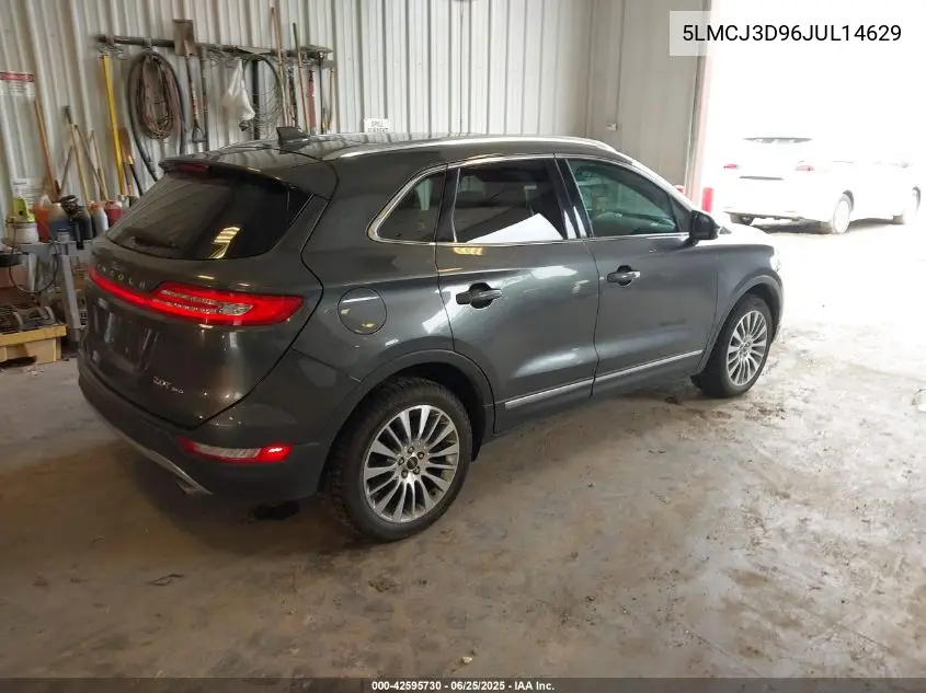 2018 Lincoln Mkc Reserve VIN: 5LMCJ3D96JUL14629 Lot: 42595730