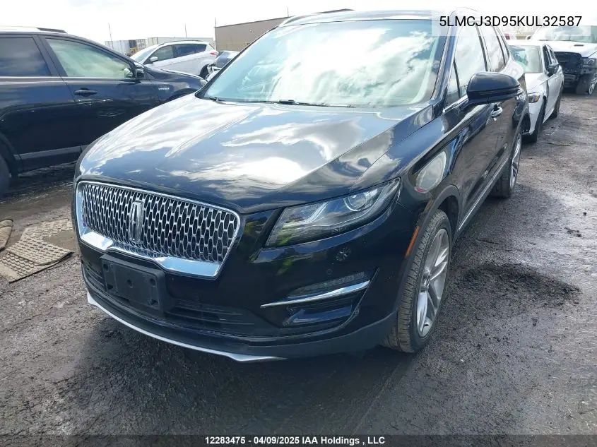 2019 Lincoln Mkc Reserve VIN: 5LMCJ3D95KUL32587 Lot: 12283475