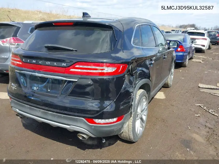 2019 Lincoln Mkc Reserve VIN: 5LMCJ3D95KUL32587 Lot: 12283475