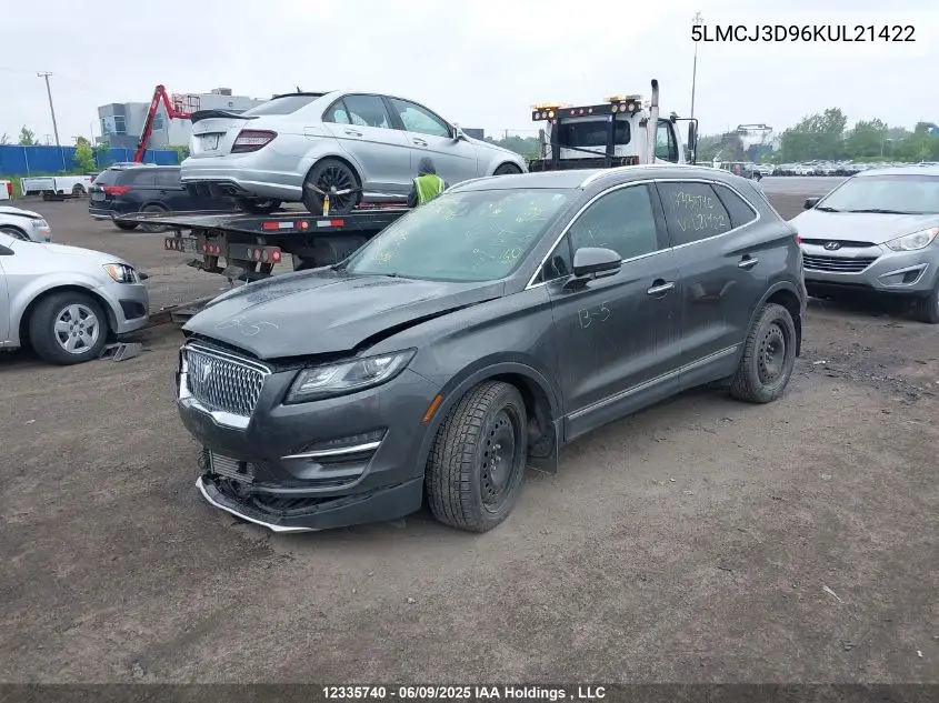 2019 Lincoln Mkc Reserve VIN: 5LMCJ3D96KUL21422 Lot: 12335740