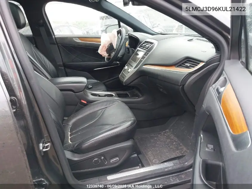 2019 Lincoln Mkc Reserve VIN: 5LMCJ3D96KUL21422 Lot: 12335740