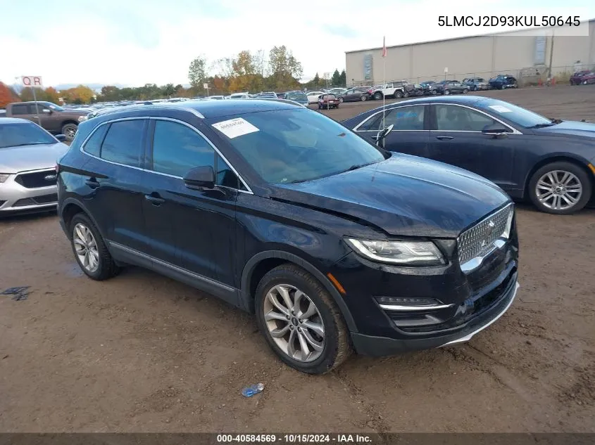2019 Lincoln Mkc Select VIN: 5LMCJ2D93KUL50645 Lot: 40584569