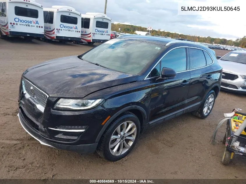 2019 Lincoln Mkc Select VIN: 5LMCJ2D93KUL50645 Lot: 40584569