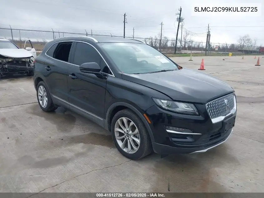 2019 Lincoln Mkc Select VIN: 5LMCJ2C99KUL52725 Lot: 41512726