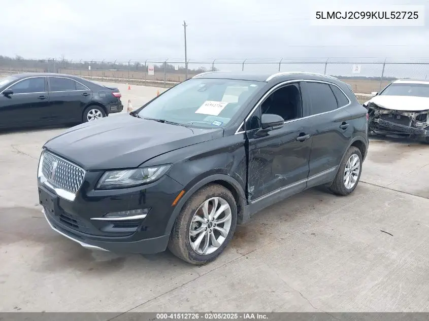 2019 Lincoln Mkc Select VIN: 5LMCJ2C99KUL52725 Lot: 41512726