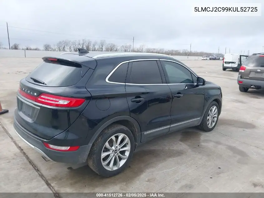 2019 Lincoln Mkc Select VIN: 5LMCJ2C99KUL52725 Lot: 41512726