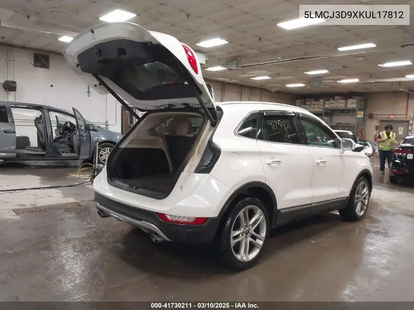 2019 Lincoln Mkc Reserve VIN: 5LMCJ3D9XKUL17812 Lot: 41730211