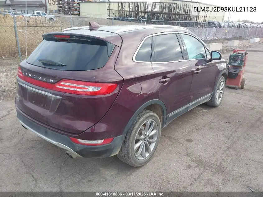 2019 Lincoln Mkc Select VIN: 5LMCJ2D93KUL21128 Lot: 41810836