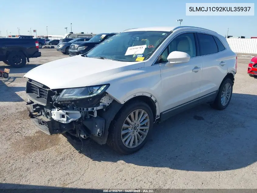 2019 Lincoln Mkc Standard VIN: 5LMCJ1C92KUL35937 Lot: 41958781