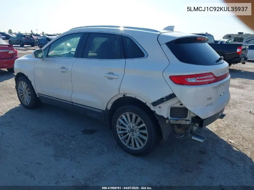 2019 Lincoln Mkc Standard VIN: 5LMCJ1C92KUL35937 Lot: 41958781