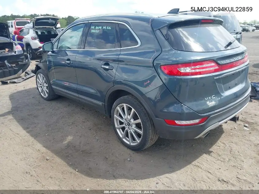 2019 Lincoln Mkc Reserve VIN: 5LMCJ3C94KUL22859 Lot: 41963707
