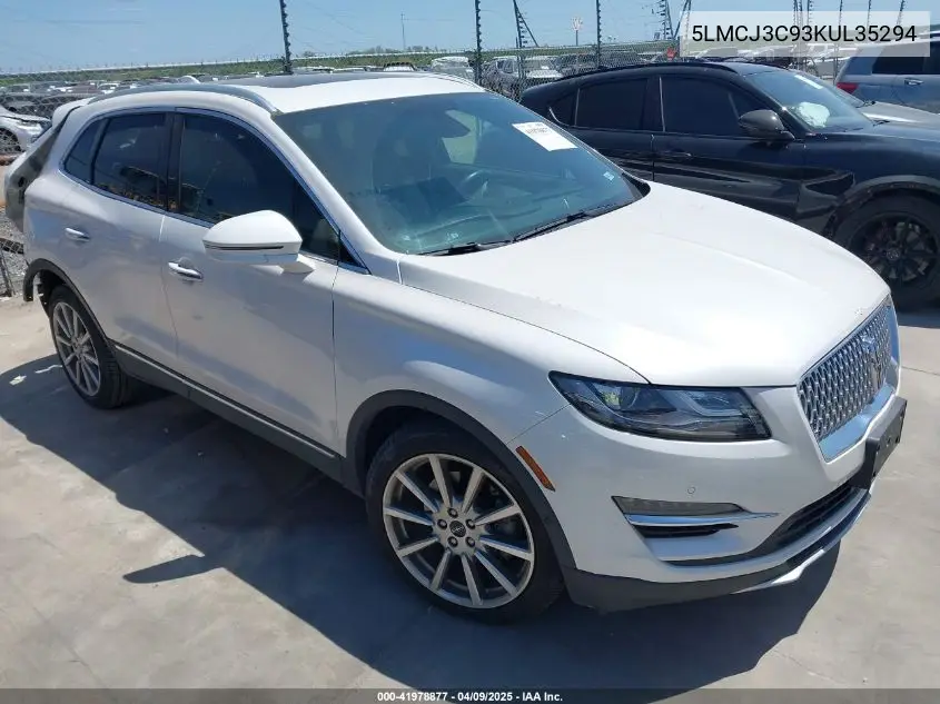 2019 Lincoln Mkc Reserve VIN: 5LMCJ3C93KUL35294 Lot: 41978877
