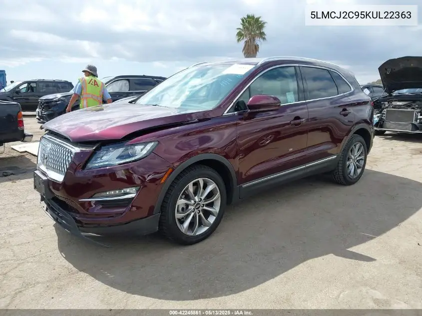 2019 Lincoln Mkc Select VIN: 5LMCJ2C95KUL22363 Lot: 42245861
