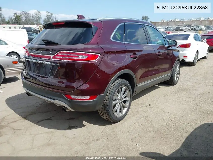 2019 Lincoln Mkc Select VIN: 5LMCJ2C95KUL22363 Lot: 42245861