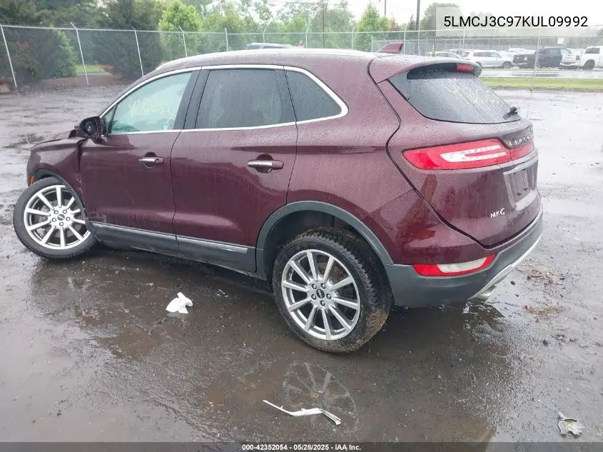 2019 Lincoln Mkc Reserve VIN: 5LMCJ3C97KUL09992 Lot: 42352054