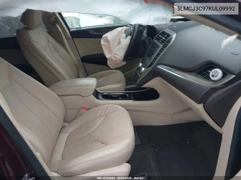 2019 Lincoln Mkc Reserve VIN: 5LMCJ3C97KUL09992 Lot: 42352054