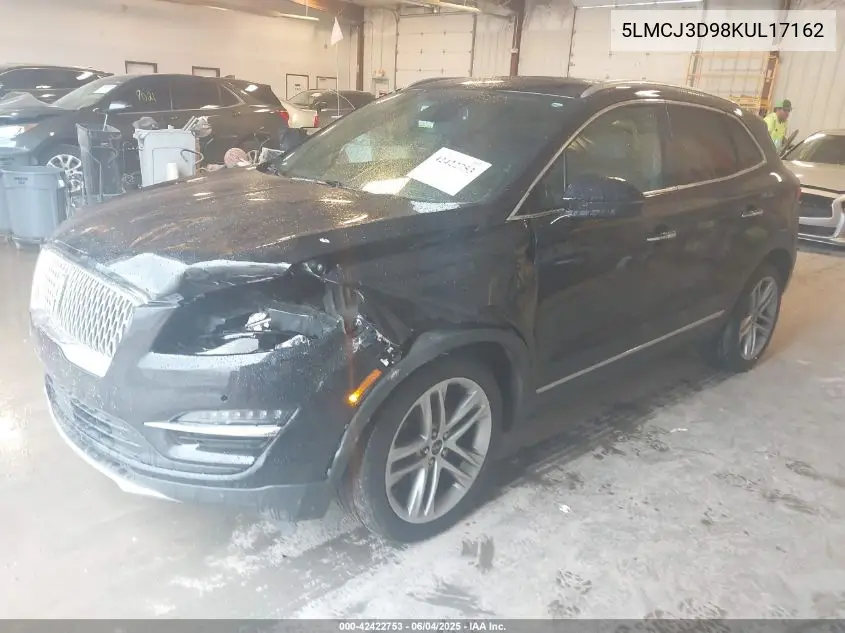 2019 Lincoln Mkc Reserve VIN: 5LMCJ3D98KUL17162 Lot: 42422753