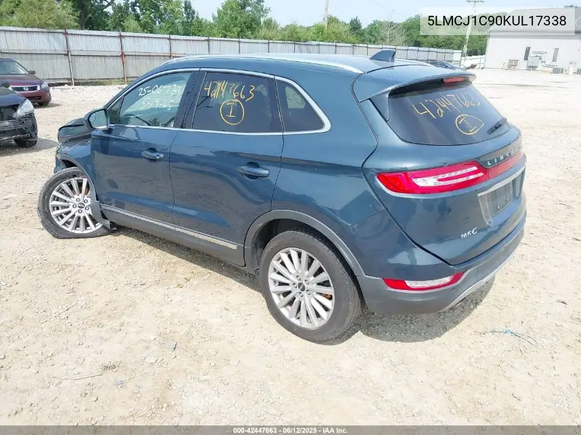 2019 Lincoln Mkc Standard VIN: 5LMCJ1C90KUL17338 Lot: 42447663