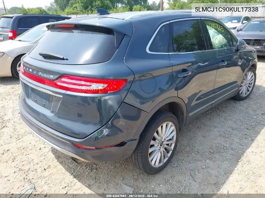2019 Lincoln Mkc Standard VIN: 5LMCJ1C90KUL17338 Lot: 42447663