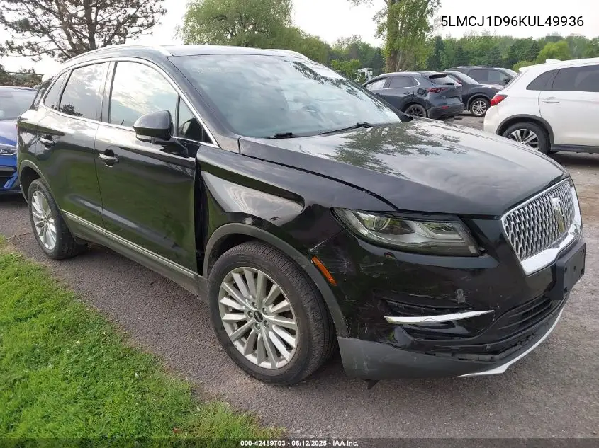 2019 Lincoln Mkc Standard VIN: 5LMCJ1D96KUL49936 Lot: 42489703