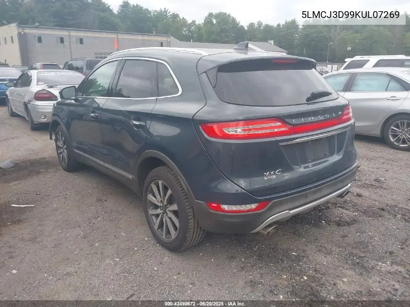 2019 Lincoln Mkc Reserve VIN: 5LMCJ3D99KUL07269 Lot: 42498672