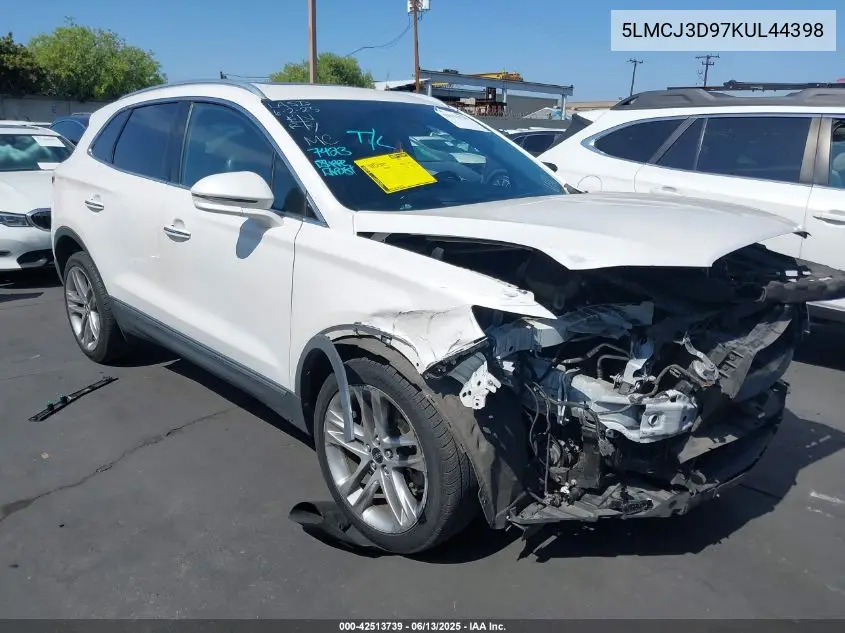 2019 Lincoln Mkc Reserve VIN: 5LMCJ3D97KUL44398 Lot: 42513739