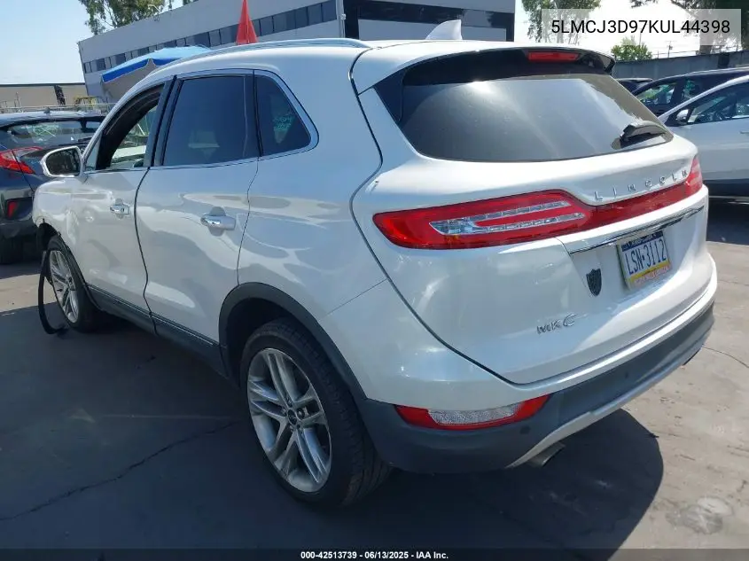 2019 Lincoln Mkc Reserve VIN: 5LMCJ3D97KUL44398 Lot: 42513739