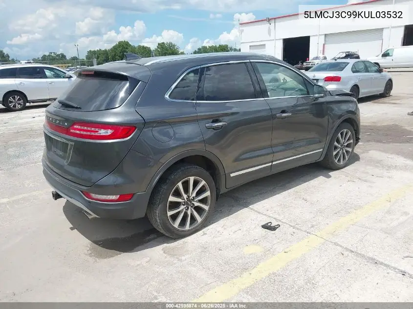 2019 Lincoln Mkc Reserve VIN: 5LMCJ3C99KUL03532 Lot: 42595874