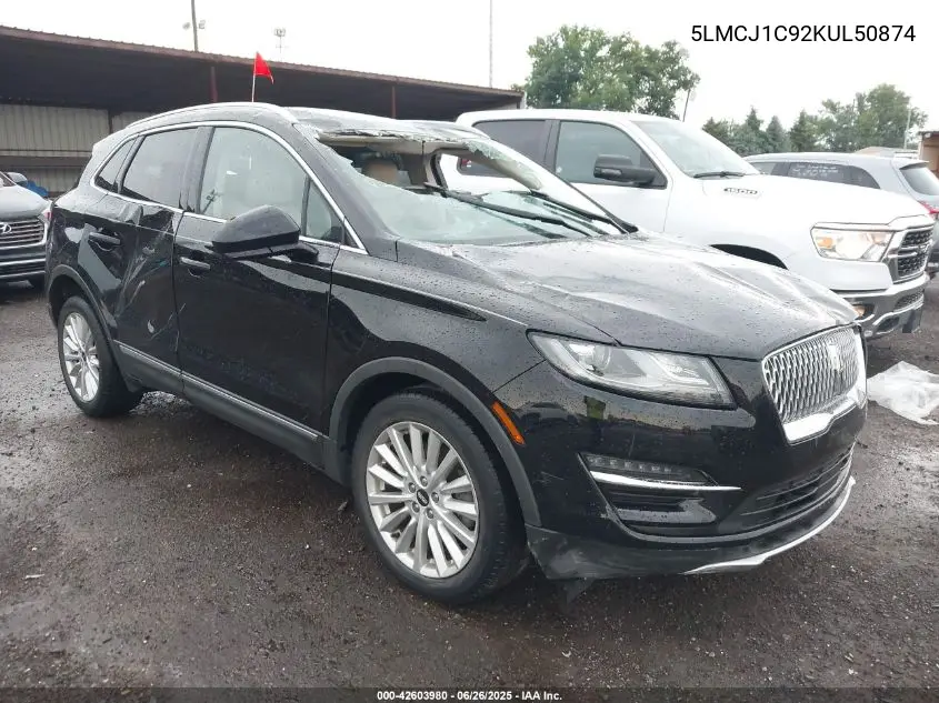 2019 Lincoln Mkc VIN: 5LMCJ1C92KUL50874 Lot: 42603980