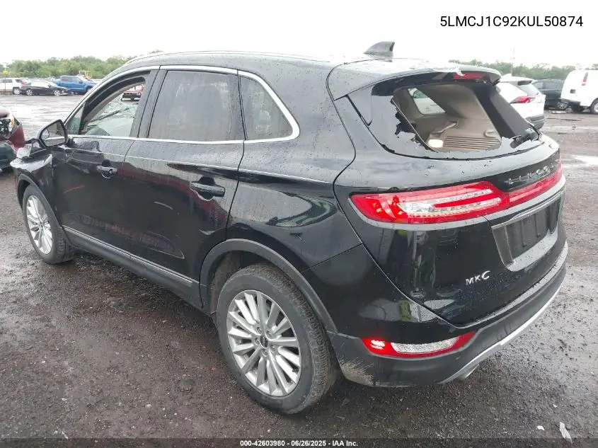 2019 Lincoln Mkc VIN: 5LMCJ1C92KUL50874 Lot: 42603980