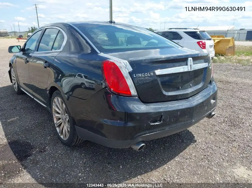 2009 Lincoln Mks VIN: 1LNHM94R99G630491 Lot: 12343443
