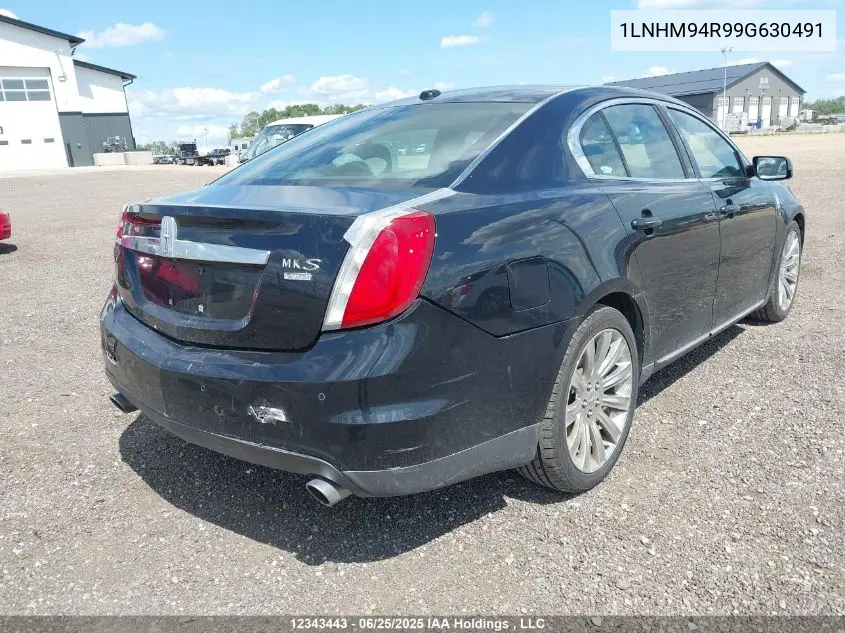 2009 Lincoln Mks VIN: 1LNHM94R99G630491 Lot: 12343443