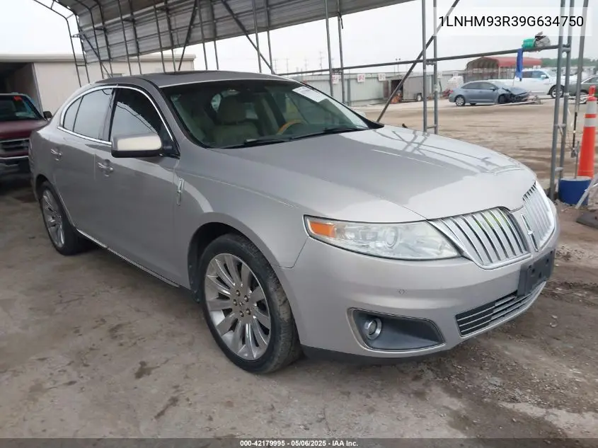 2009 Lincoln Mks VIN: 1LNHM93R39G634750 Lot: 42179995