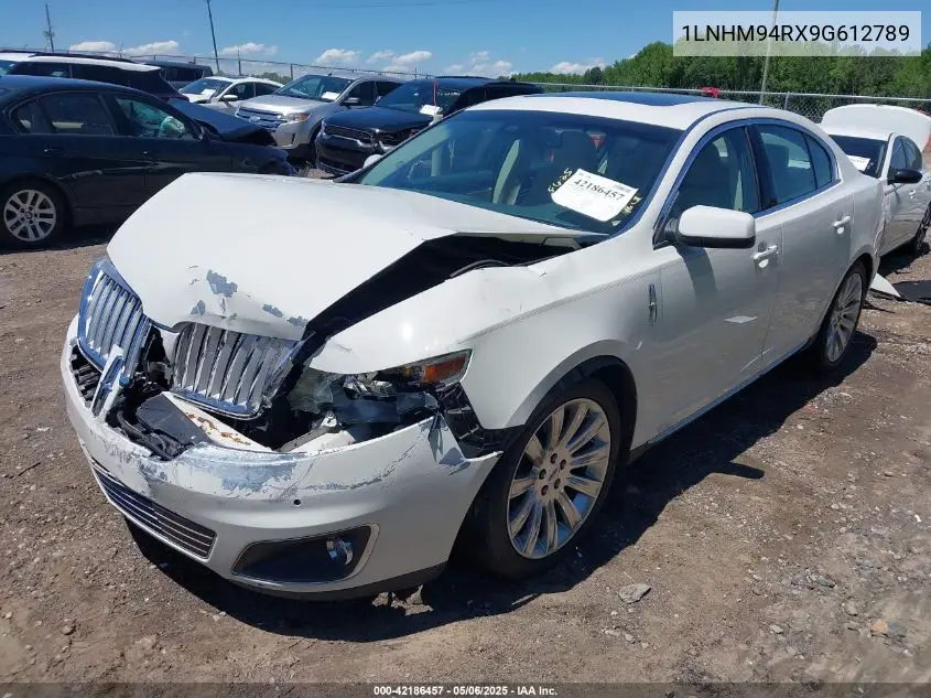 2009 Lincoln Mks VIN: 1LNHM94RX9G612789 Lot: 42186457