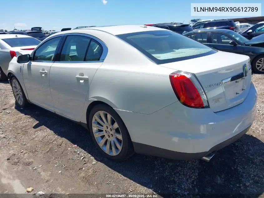 2009 Lincoln Mks VIN: 1LNHM94RX9G612789 Lot: 42186457