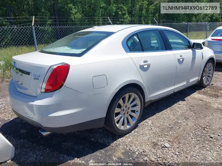 2009 Lincoln Mks VIN: 1LNHM94RX9G612789 Lot: 42186457