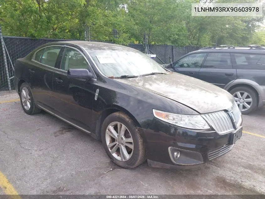2009 Lincoln Mks VIN: 1LNHM93RX9G603978 Lot: 42212654