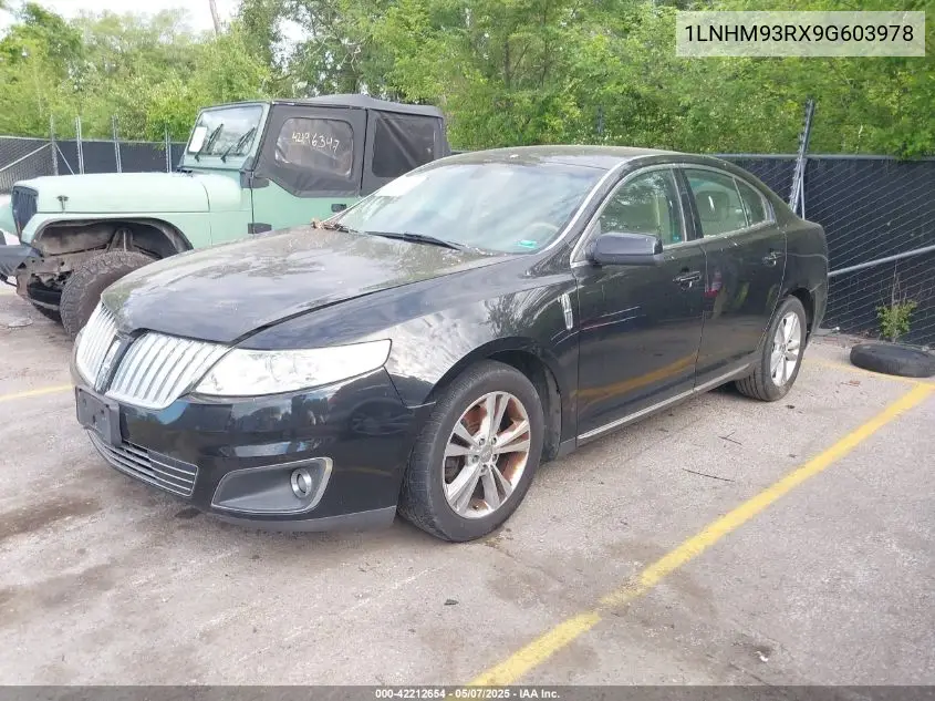 2009 Lincoln Mks VIN: 1LNHM93RX9G603978 Lot: 42212654