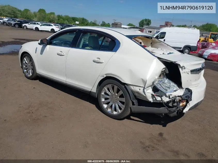 2009 Lincoln Mks VIN: 1LNHM94R79G619120 Lot: 42223079