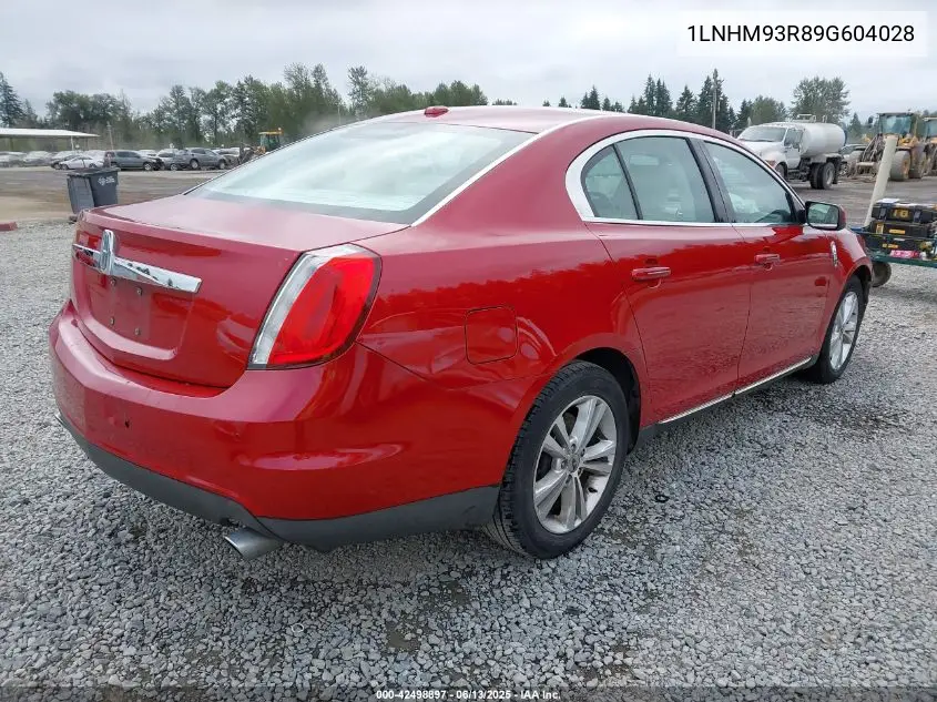 2009 Lincoln Mks VIN: 1LNHM93R89G604028 Lot: 42498897