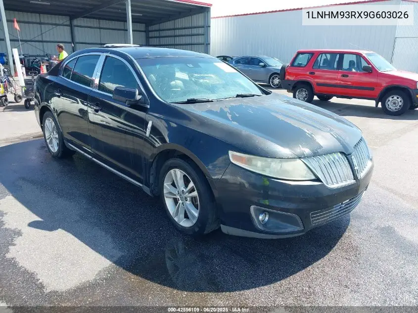 2009 Lincoln Mks VIN: 1LNHM93RX9G603026 Lot: 42556109