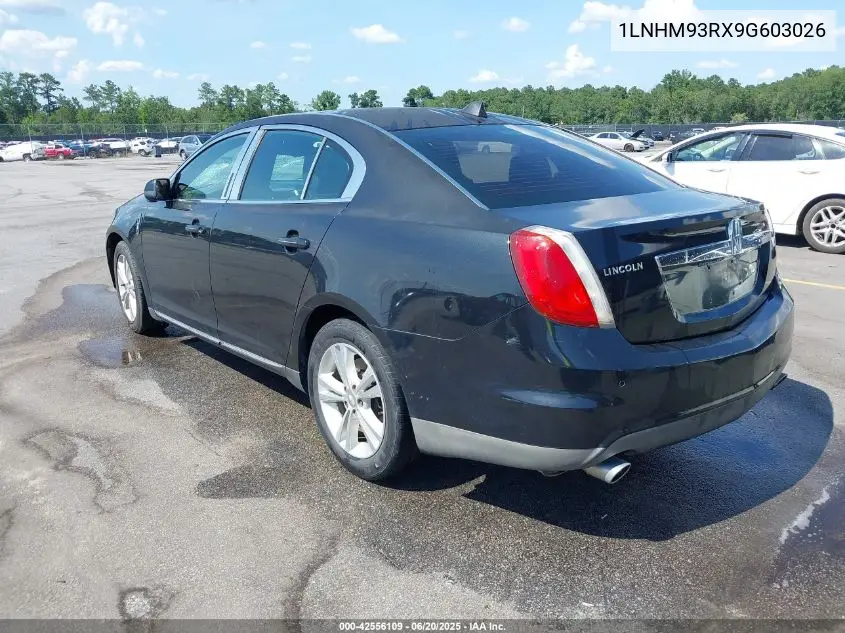 2009 Lincoln Mks VIN: 1LNHM93RX9G603026 Lot: 42556109