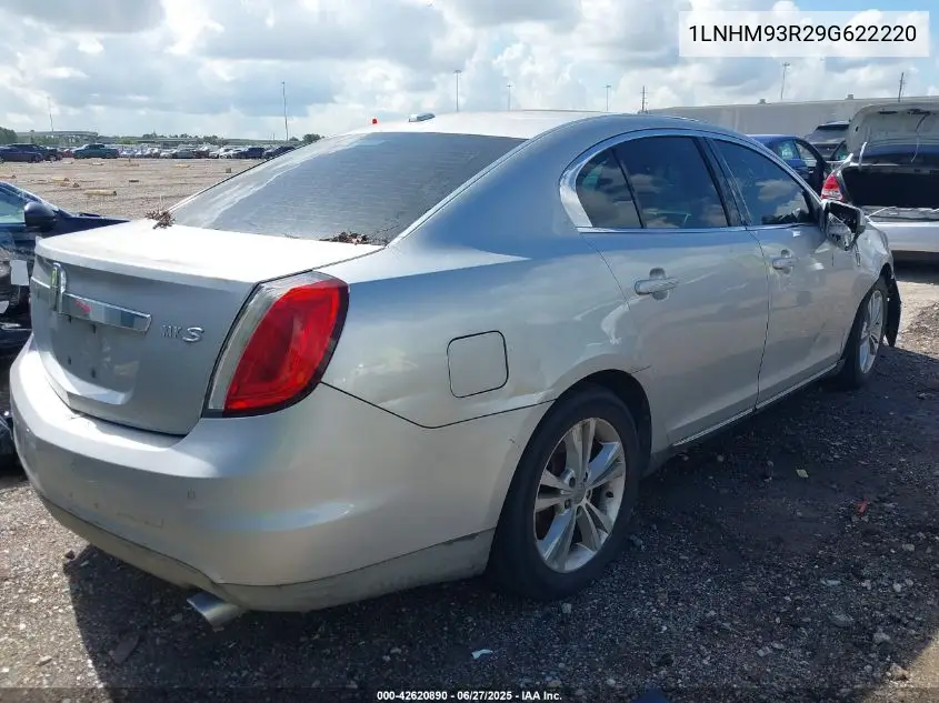 2009 Lincoln Mks VIN: 1LNHM93R29G622220 Lot: 42620890