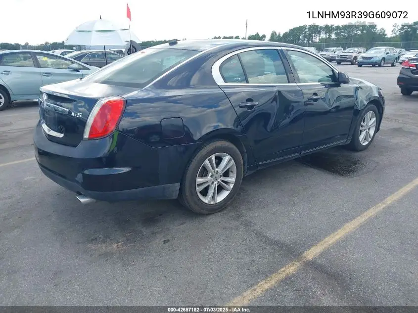2009 Lincoln Mks VIN: 1LNHM93R39G609072 Lot: 42657182