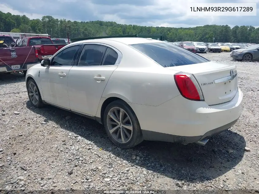 2009 Lincoln Mks VIN: 1LNHM93R29G617289 Lot: 42823333