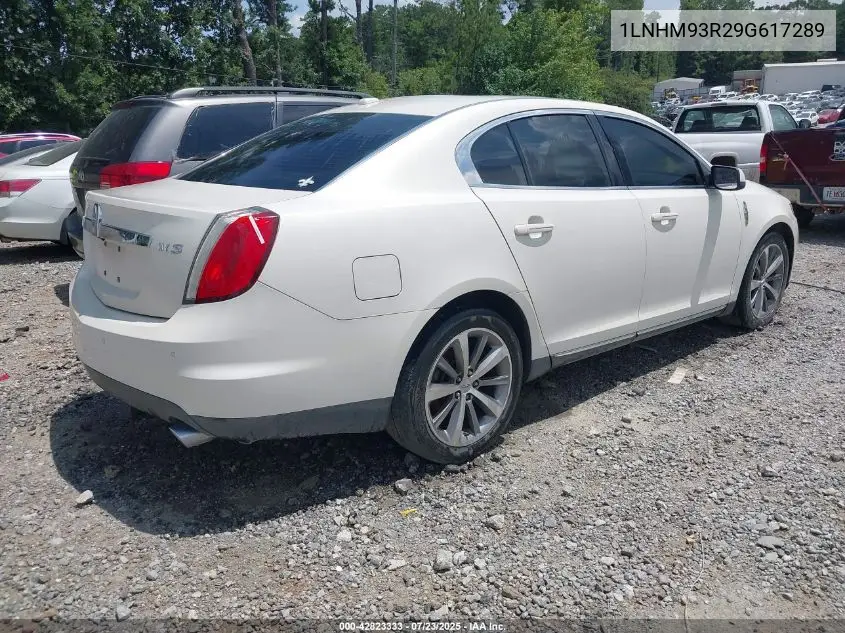 2009 Lincoln Mks VIN: 1LNHM93R29G617289 Lot: 42823333