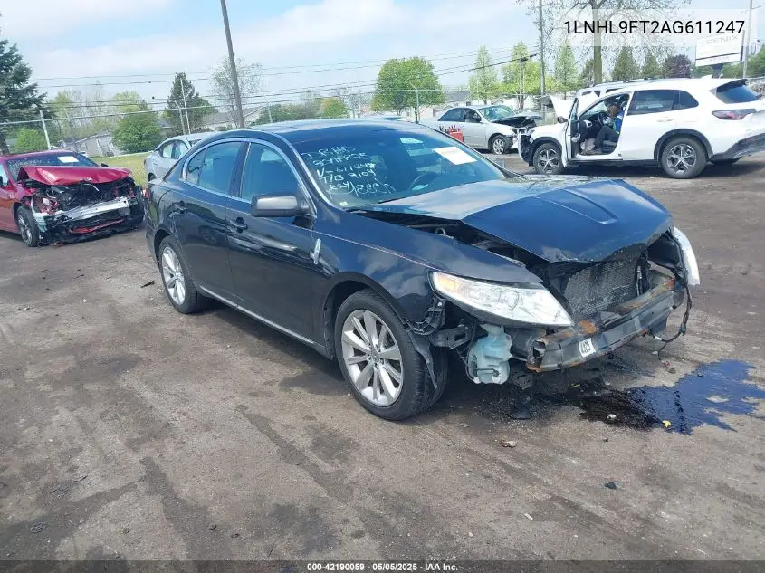 2010 Lincoln Mks Ecoboost VIN: 1LNHL9FT2AG611247 Lot: 42190059