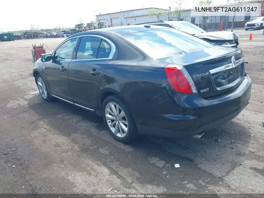 2010 Lincoln Mks Ecoboost VIN: 1LNHL9FT2AG611247 Lot: 42190059