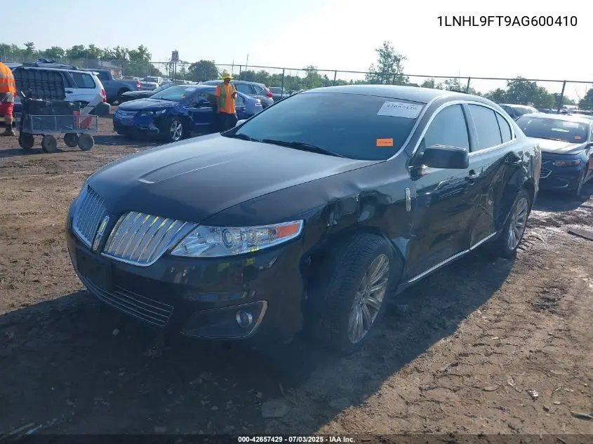 2010 Lincoln Mks Ecoboost VIN: 1LNHL9FT9AG600410 Lot: 42657429