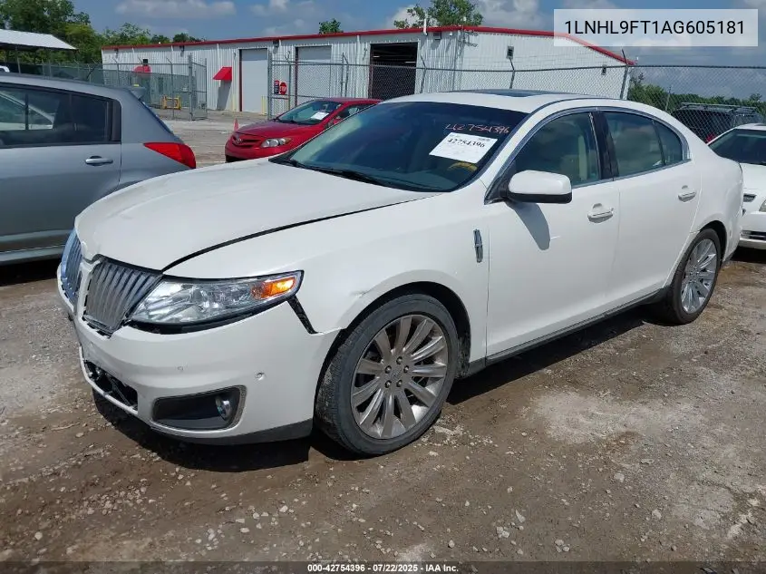 2010 Lincoln Mks Ecoboost VIN: 1LNHL9FT1AG605181 Lot: 42754396